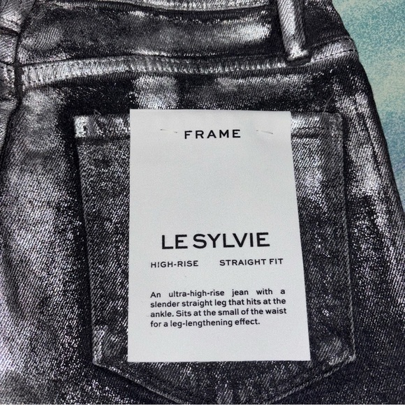 NWT FRAME Le Sylvie High Waist slender Straight Leg Jeans women’s size 27 - Picture 10 of 13